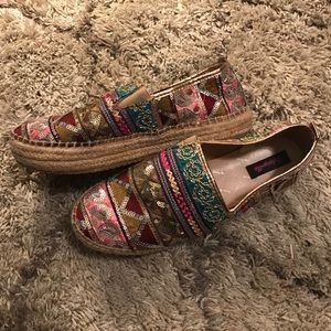 Betseyville Sequin Embroidered Espadrille Size 8.5